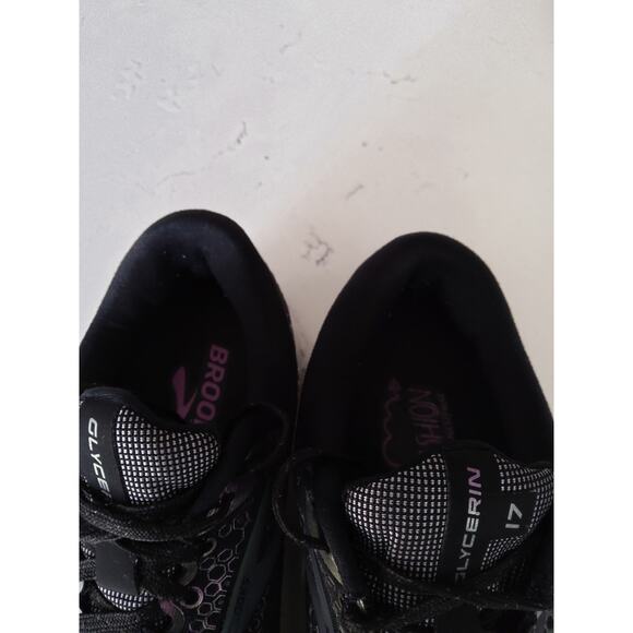 Brooks Glycerin 17 running athletic shoes blk/purple colorway women's size 8.5 - Picture 9 of 12